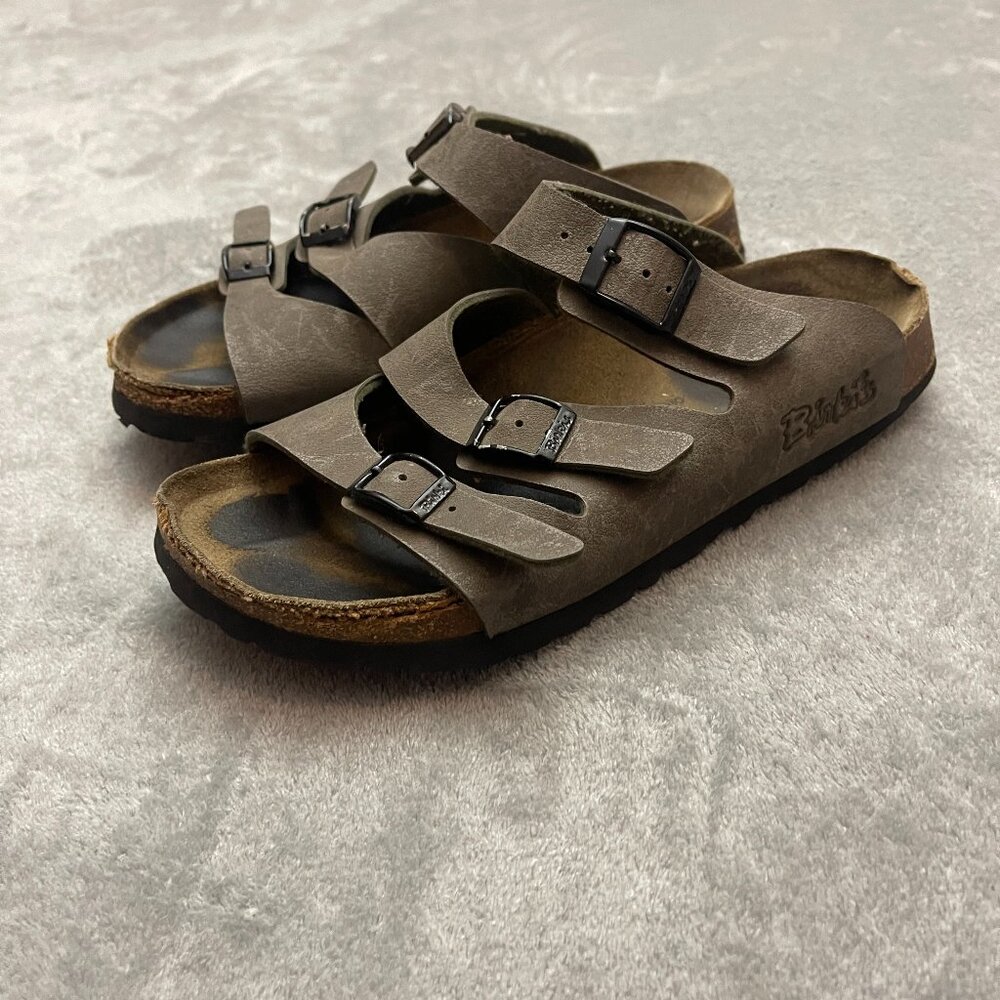 Birkenstock Birki's Birko-Flo 3 strap Gray size Eur 40 Sandals Made in Germany